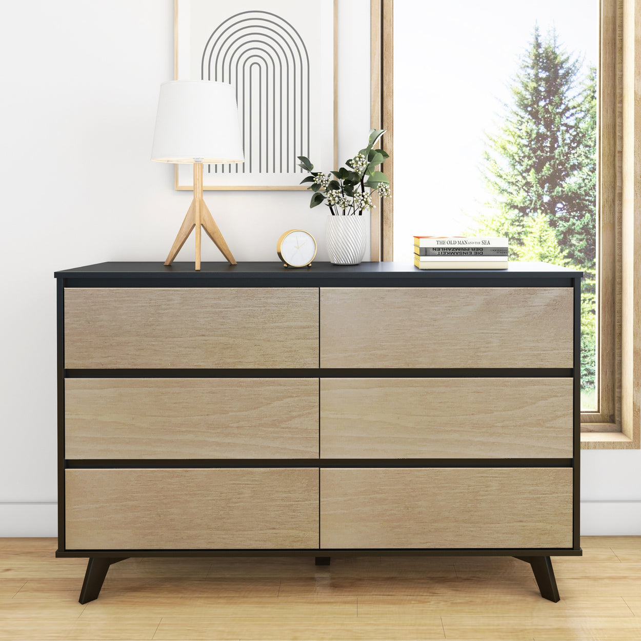 Scandinavian 6-Drawer Wood Dresser – Max and Lily