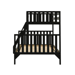 210231-170 : Bunk Beds Scandinavian Twin Over Full Bunk Bed, Black