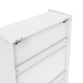 Close-up of sliding door hardware: white roller and adjustable metal bracket on modern closet door track