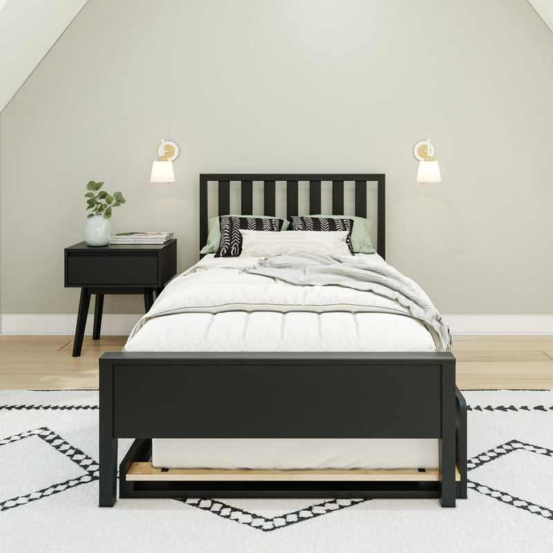 High-contrast black and white concentric circular pattern creating a hypnotic optical illusion — geometric radial rings background for modern design and wallpapers
