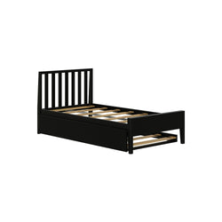 216210-170 : Kids Beds Scandinavian Twin-Size Bed with Twin-Size Trundle, Black