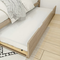 216211-010 : Kids Beds Scandinavian Full-Size Bed with Twin-Size Trundle, Blonde