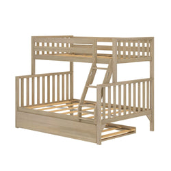 216231-010 : Bunk Beds Scandinavian Twin Over Full Bunk Bed With Twin-Size Trundle, Blonde