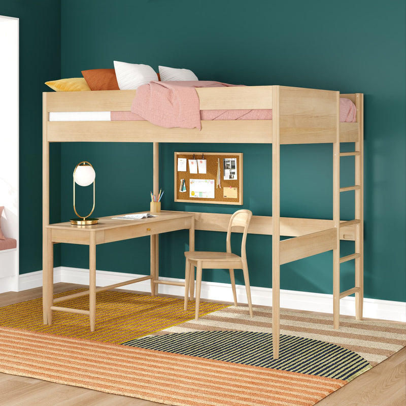 Hudson Full Loft Bed With Desk