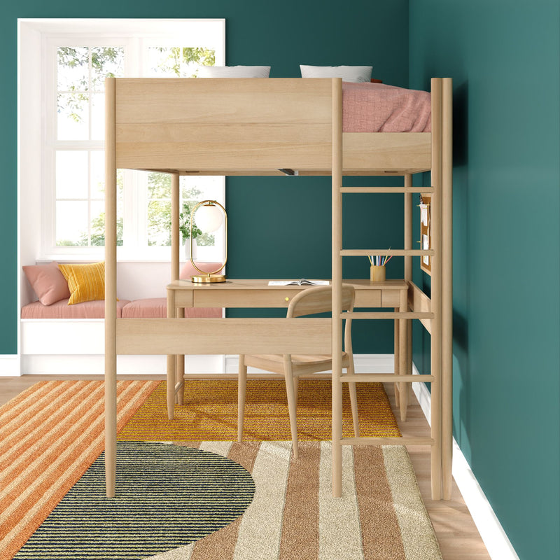 Hudson Full Loft Bed With Desk