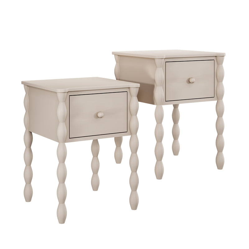Jenny Nightstand With Shelf (Set of 2)