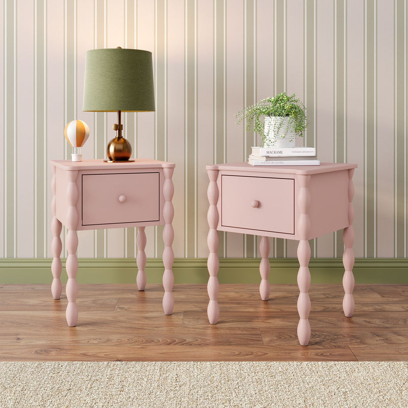 Jenny Nightstand With Shelf (Set of 2)