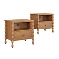 Jenny Nightstand With Charging Station (Set of 2)