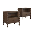Jenny Nightstand With Charging Station (Set of 2)