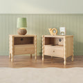 Jenny Nightstand With Charging Station (Set of 2)