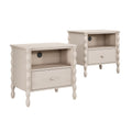 Jenny Nightstand With Charging Station (Set of 2)