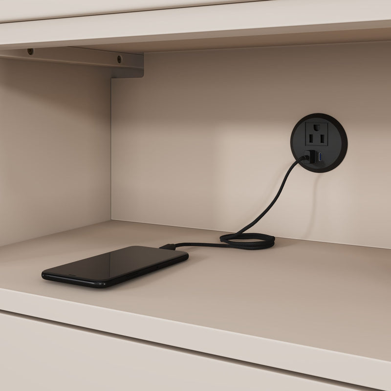Jenny Nightstand With Charging Station (Set of 2)