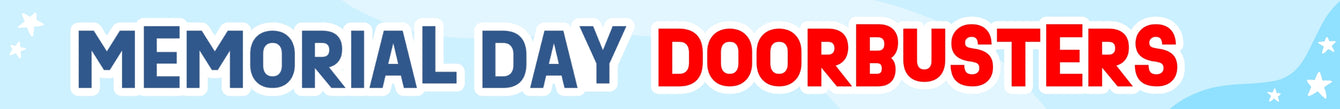 Memorial Day Doorbusters Sale Banner with Patriotic Design