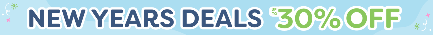 New Year's Deals banner — up to 30% off New Year sale and seasonal discounts, limited-time offer on light-blue background