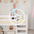 Soren Twin Ultra Low Loft Bed With Bookcase