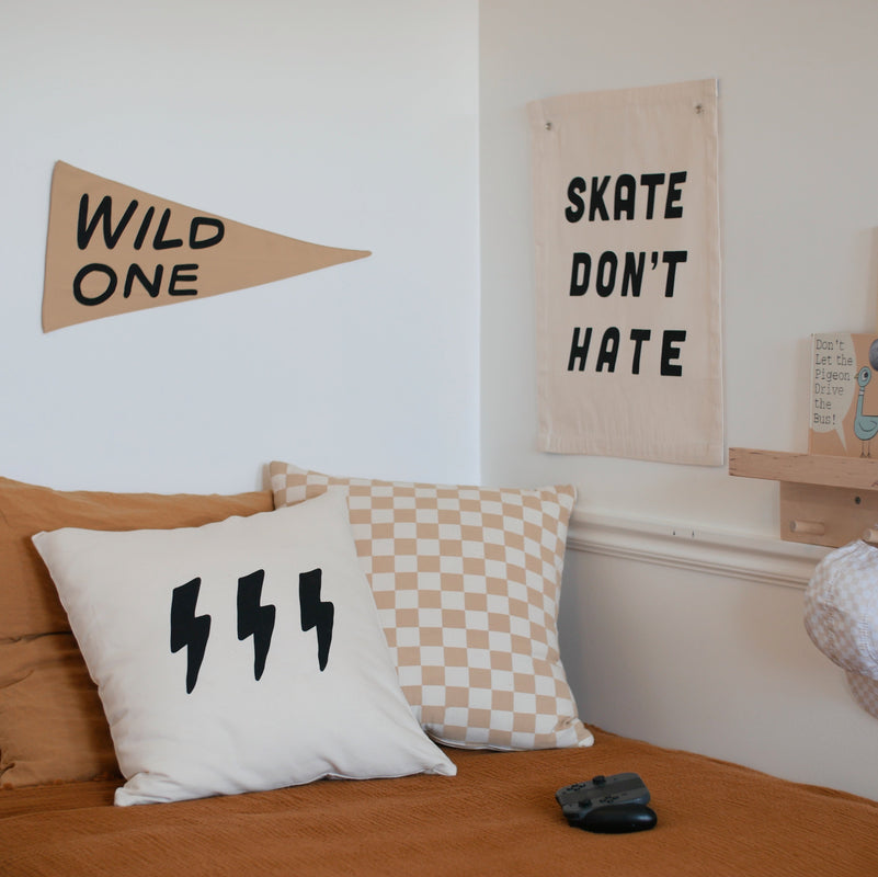 "Skate Don't Hate" Canvas Banner boys room