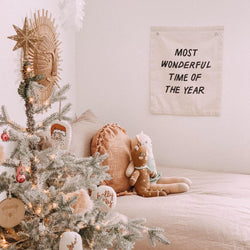 "It's the most wonderful time of the year" Canvas Banner