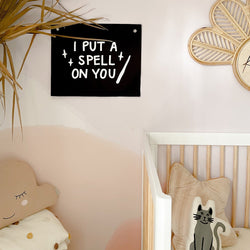 I put a spell on you banner Kids Halloween Decor