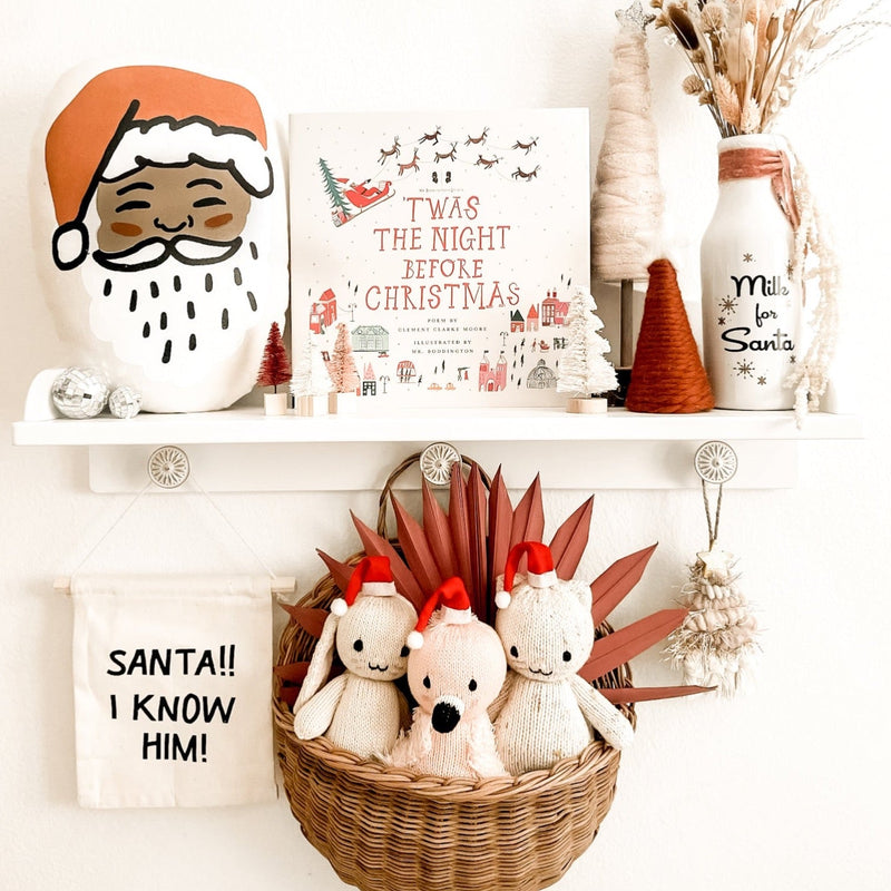 christmas decor santa i know him canvas hang sign