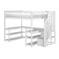 Full Loft Bed With Wraparound Desk & Stairs