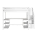 Full Loft Bed With Wraparound Desk & Stairs