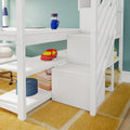 Full Loft Bed With Wraparound Desk & Stairs