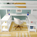 Full Loft Bed With Wraparound Desk & Stairs