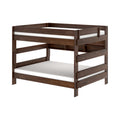 Modern Farmhouse Queen Over Queen Bunk Bed With Bookcase