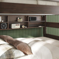 Modern Farmhouse Queen Over Queen Bunk Bed With Bookcase