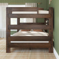 Modern Farmhouse Queen Over Queen Bunk Bed With Bookcase