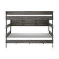 Modern Farmhouse Queen Over Queen Bunk Bed With Bookcase