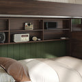 Modern Farmhouse Twin Over Twin Bunk Bed With Stairs & Bookcase