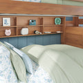 Modern Farmhouse Twin Over Full Bunk Bed With Stairs & Bookcase