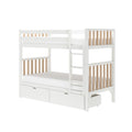 Scandinavian Twin Over Twin Bunk Bed With Storage Drawers