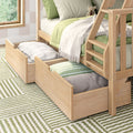Scandinavian Twin Over Full Bunk Bed With Storage Drawers
