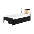 Scandinavian Twin Bed with Underbed Storage Drawers