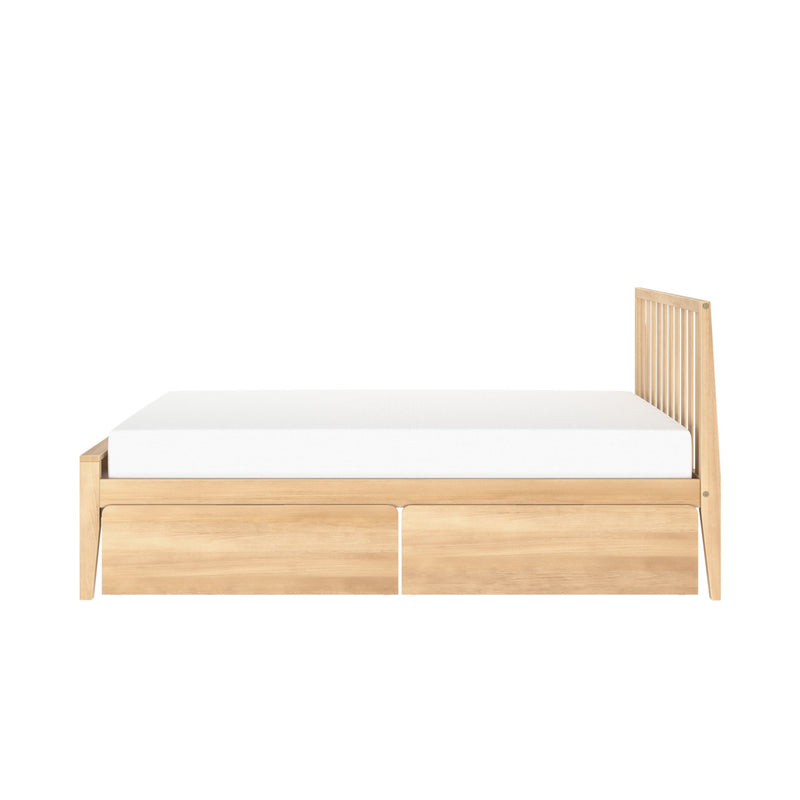 Scandinavian Full Bed with Underbed Storage Drawers