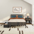 Scandinavian Full Bed with Underbed Storage Drawers