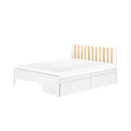 Scandinavian Queen Bed with Underbed Storage Drawers