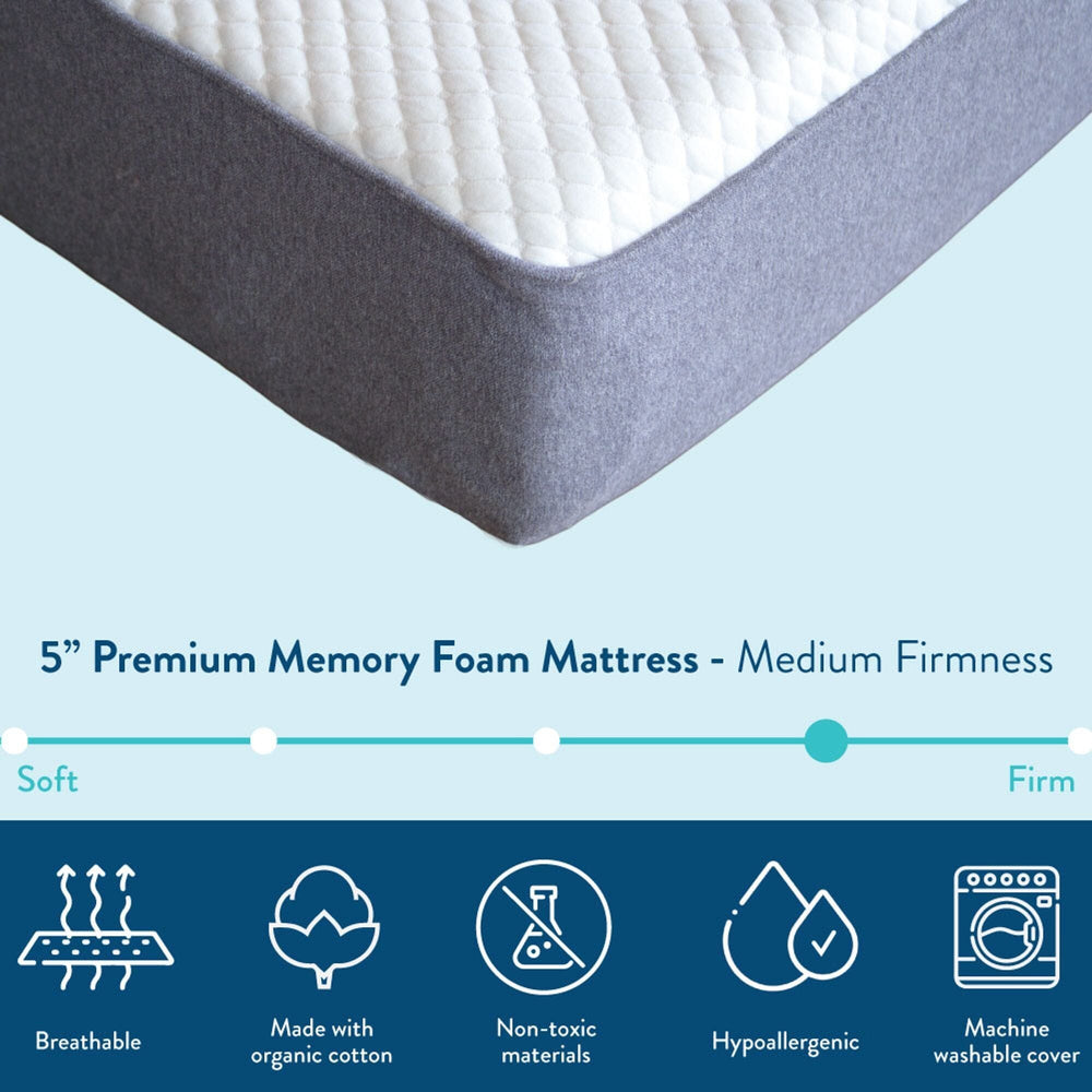 ML3015-000 : Mattresses 5" Premium Memory Foam Mattress Twin