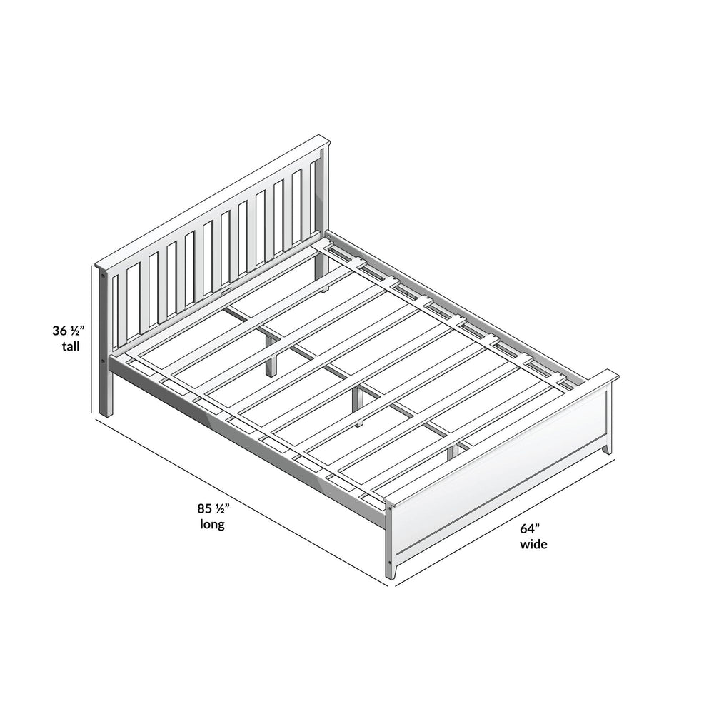 ML312-002 : Kids Beds Classic Queen Bed, White