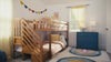 Video of little girl playing in her pecan bunk bed with stairs.