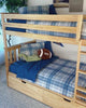 Kids playing with toys in their Max & Lily bunk beds