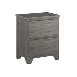 190002-185 : Furniture K/D 2 Drawer Nightstand w/ metal drawer glides (22"L x 15.75"W x 26.25"H), Driftwood