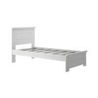 Modern Farmhouse Twin-Size Bed with Panel Headboard – Max and Lily