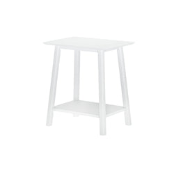 200009-002 : Furniture Mid-Century Modern Table Nightstand, White